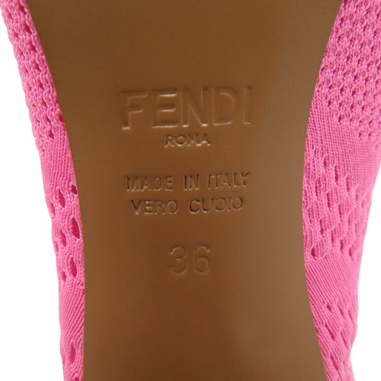 FENDI boots knit pink short boots Women 36 Used Authentic