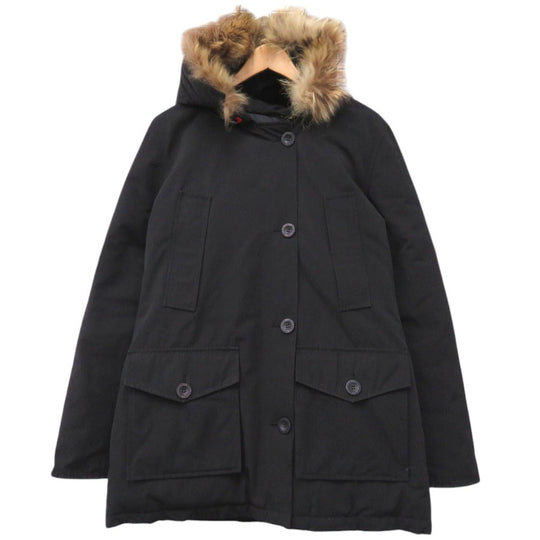 WOOLRICH Down jacket cotton black ARCTIC DETACHABLE FUR PARKA 60/40 Size S Women S Used Authentic