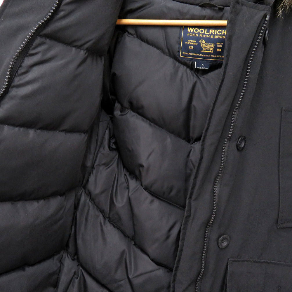 WOOLRICH Down jacket cotton black ARCTIC DETACHABLE FUR PARKA 60/40 Size S Women S Used Authentic