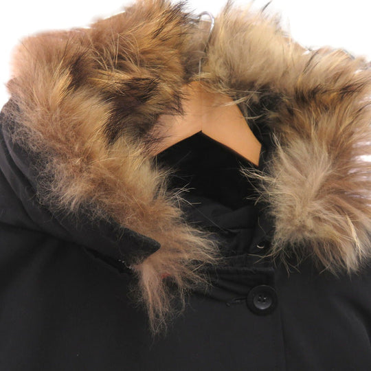 WOOLRICH Down jacket cotton black ARCTIC DETACHABLE FUR PARKA 60/40 Size S Women S Used Authentic