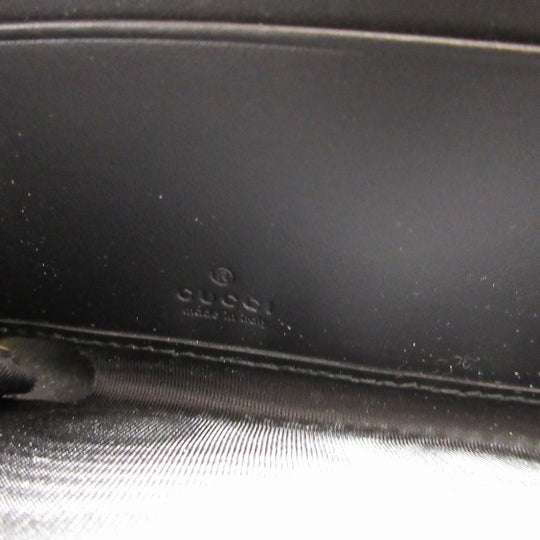 GUCCI Long Wallet Purse 410102 leather black Zip Around Guccisima unisex(Unisex) Used Authentic