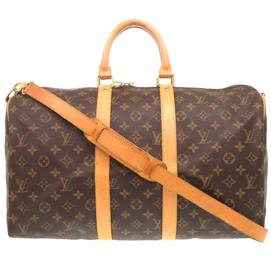 LOUIS VUITTON Boston Duffel bag M41418 Monogram canvas Brown Monogram Keepall bandouliere45 mens Used Authentic