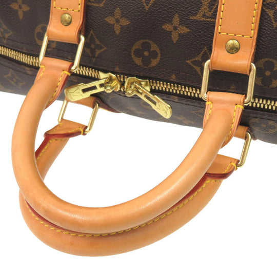 LOUIS VUITTON Boston Duffel bag M41418 Monogram canvas Brown Monogram Keepall bandouliere45 mens Used Authentic
