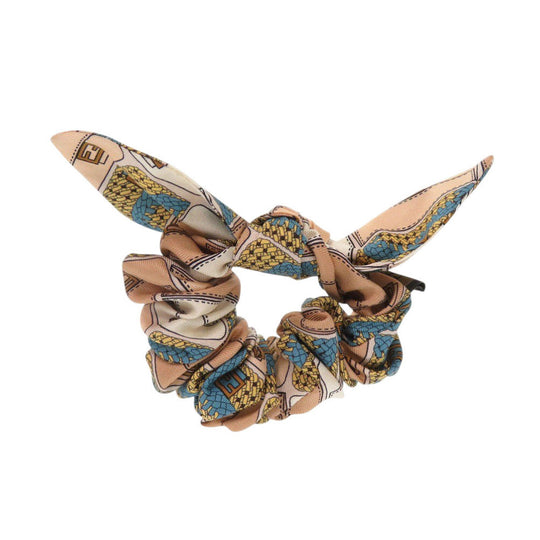 FENDI hair accessory silk Multi Shush Zucca General pattern Women Used Authentic