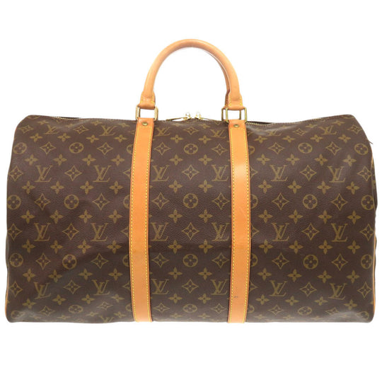 LOUIS VUITTON Boston Duffel bag M41426 Monogram canvas Brown Monogram Keepall 50 mens Used Authentic