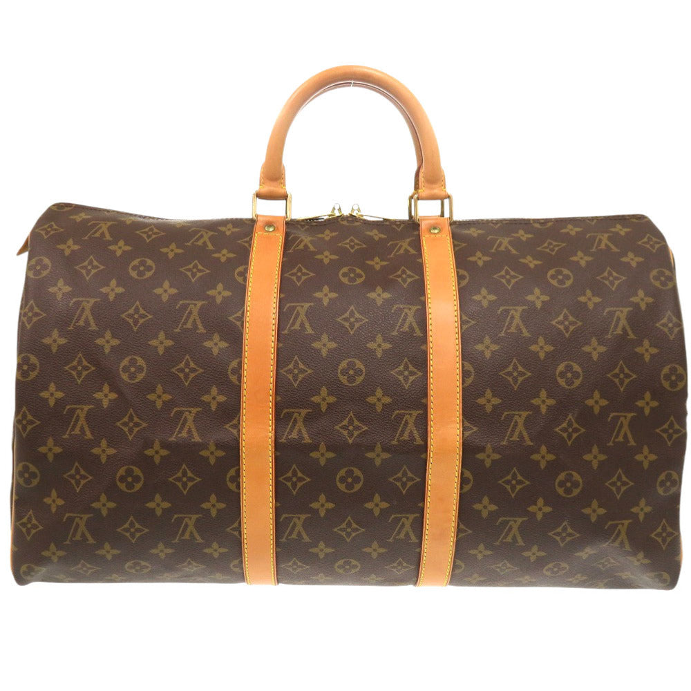 LOUIS VUITTON Boston Duffel bag M41426 Monogram canvas Brown Monogram Keepall 50 mens Used Authentic