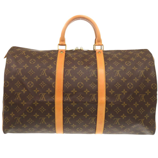 LOUIS VUITTON Boston Duffel bag M41426 Monogram canvas Brown Monogram Keepall 50 mens Used Authentic