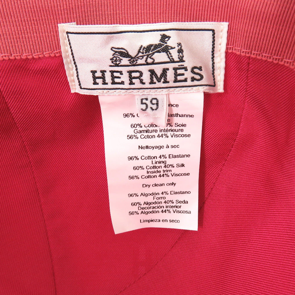 HERMES Other hats cotton Roseboise Cap Davis H Primavera Women 59 Used Authentic