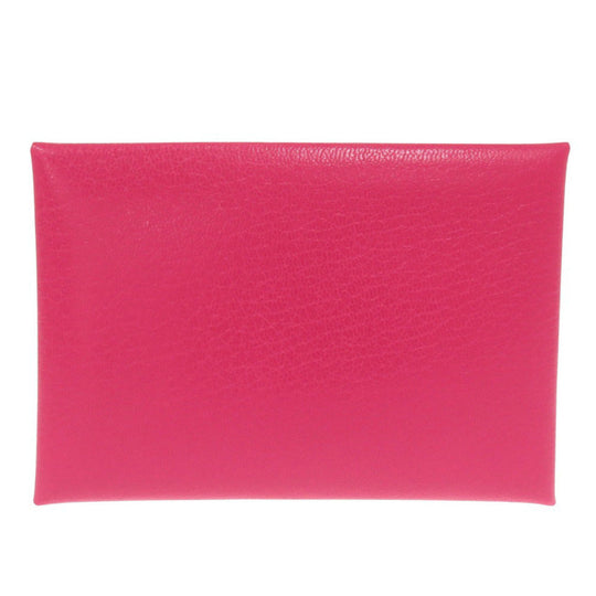HERMES Coin case Epsom Rose Extreme Calvi duo Women Used Authentic