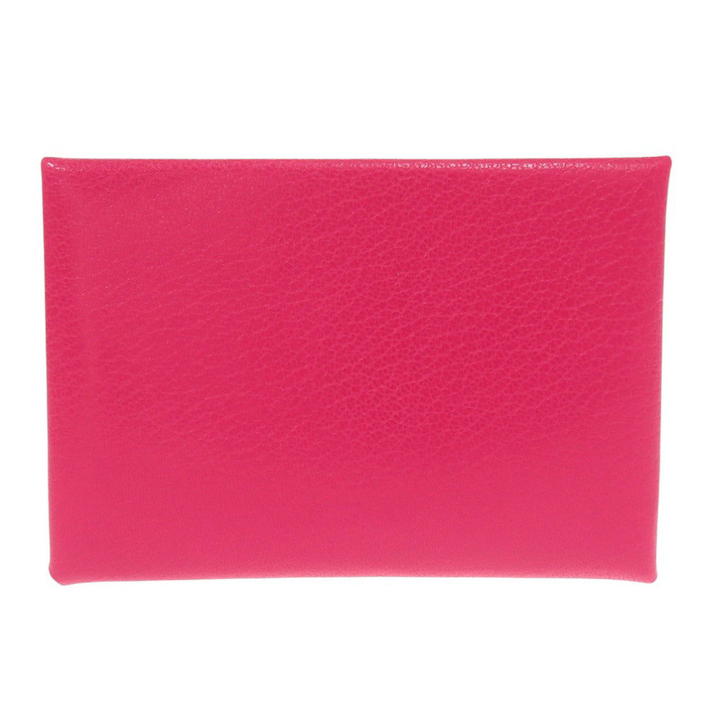 HERMES Coin case Epsom Rose Extreme Calvi duo Women Used Authentic