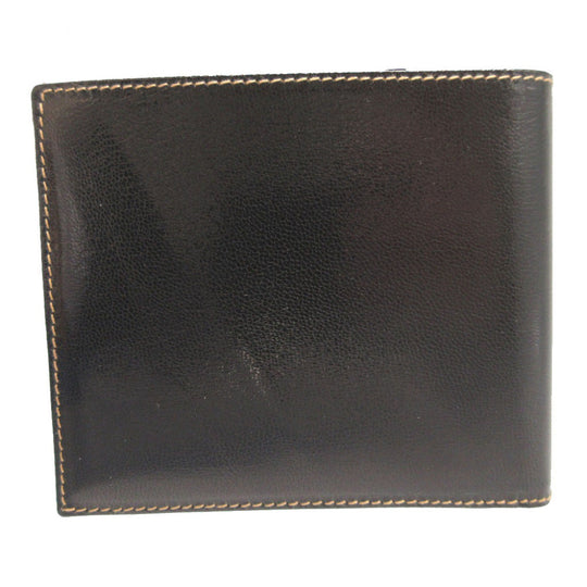 GUCCI Bifold Wallet leather black Bill Compartment Old Gucci unisex(Unisex) Used Authentic