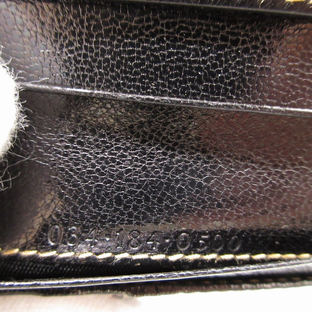 GUCCI Bifold Wallet leather black Bill Compartment Old Gucci unisex(Unisex) Used Authentic