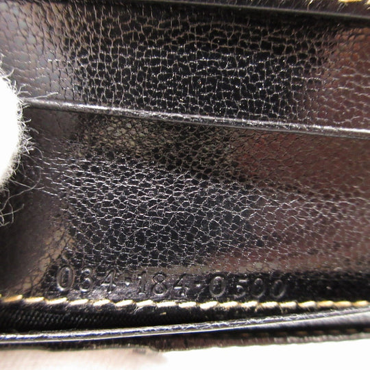 GUCCI Bifold Wallet leather black Bill Compartment Old Gucci unisex(Unisex) Used Authentic