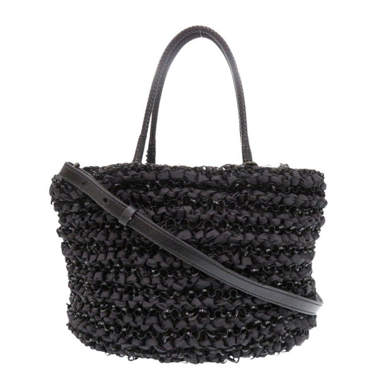 ANTEPRIMA Handbag PVC black Wire bag Women Used Authentic
