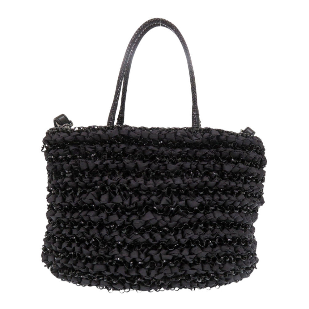 ANTEPRIMA Handbag PVC black Wire bag Women Used Authentic