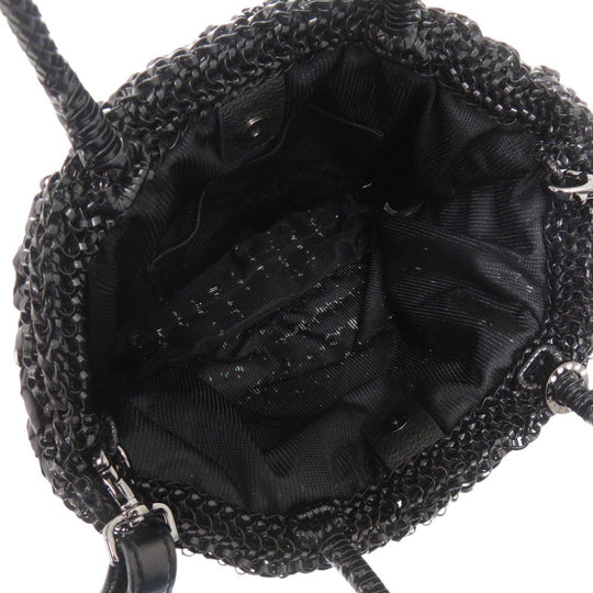 ANTEPRIMA Handbag PVC black Wire bag Women Used Authentic