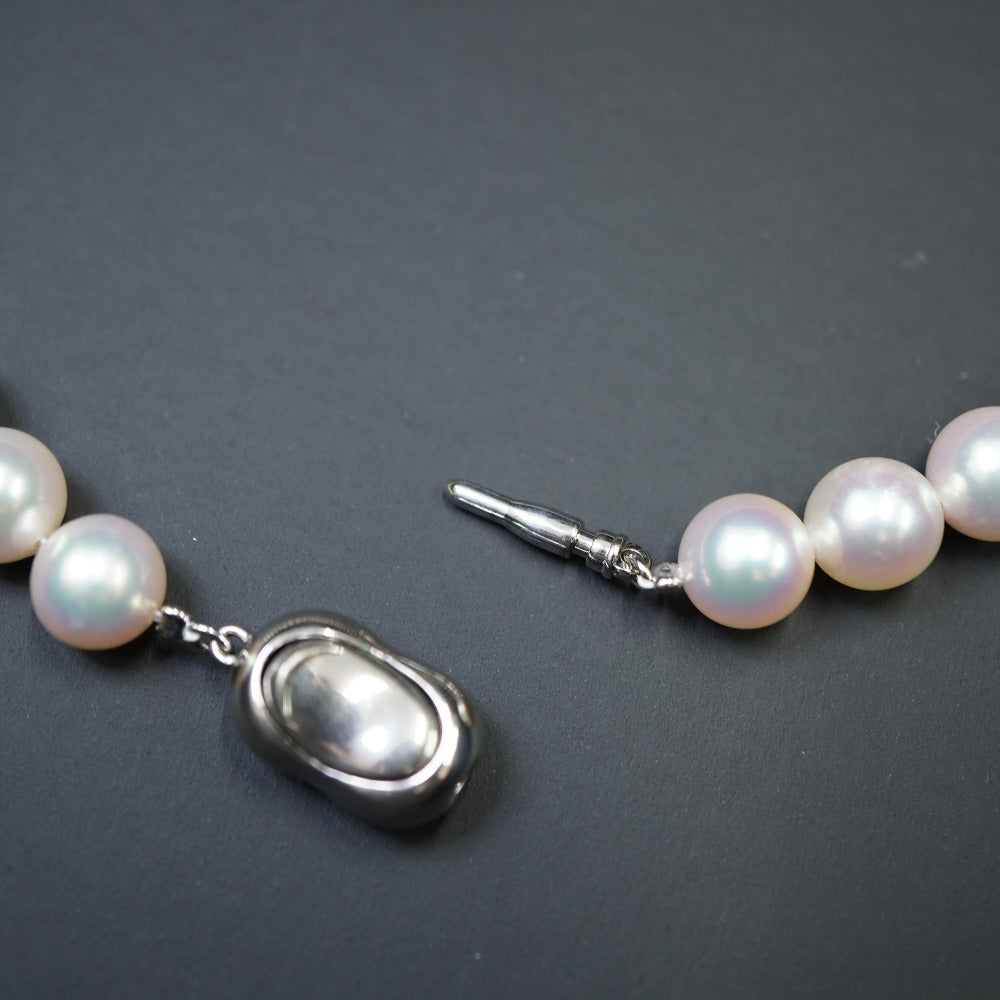 JEWELRY Necklace Akoya Pearl, Silver925 Pearl white Akoya Pearl 8-8.5mm Women Used Authentic
