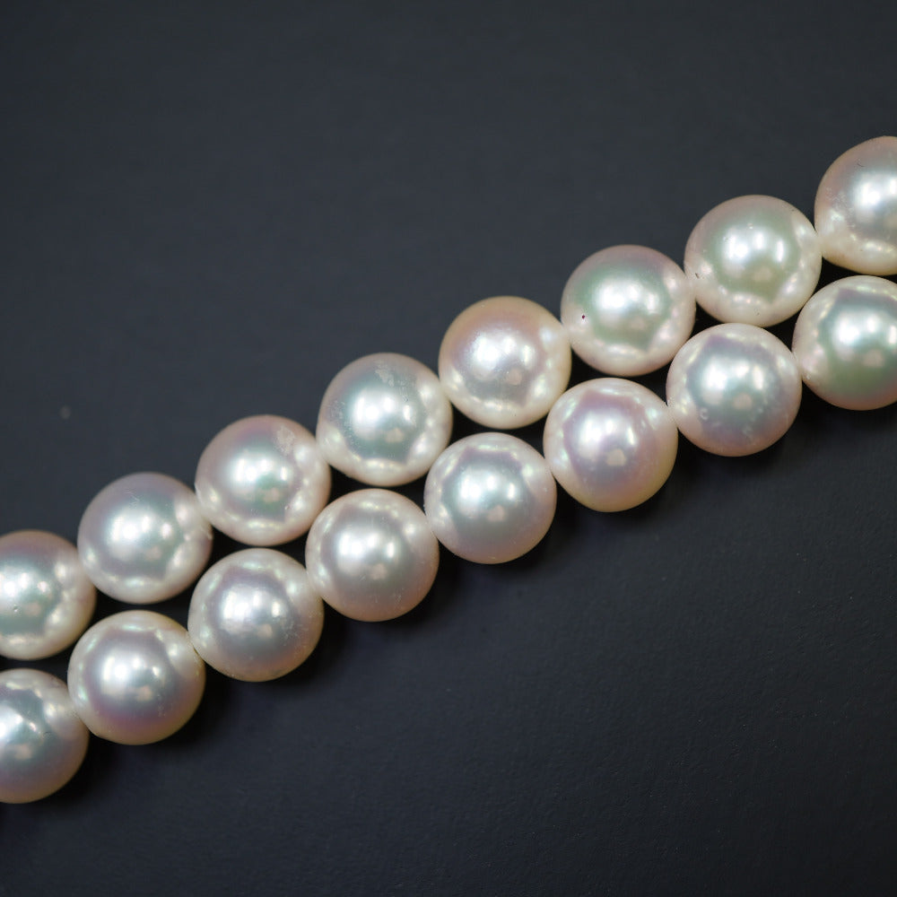 JEWELRY Necklace Akoya Pearl, Silver925 Pearl white Akoya Pearl 8-8.5mm Women Used Authentic