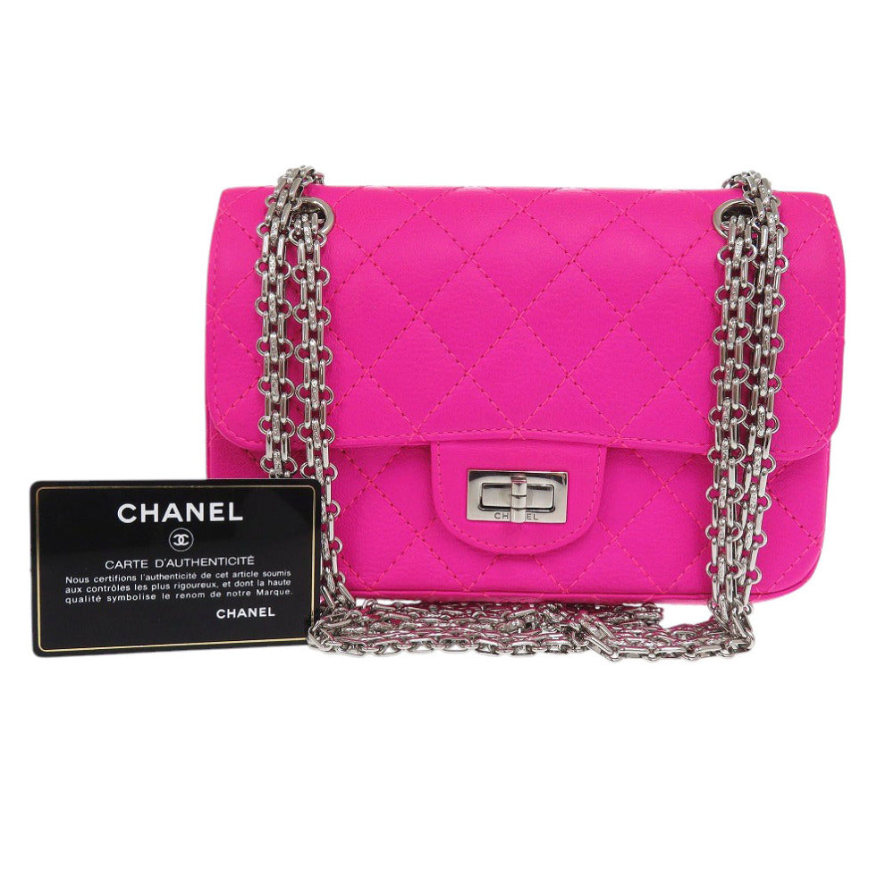 CHANEL Shoulder Bag Calfskin pink 2.55 Matrasse Women Used Authentic