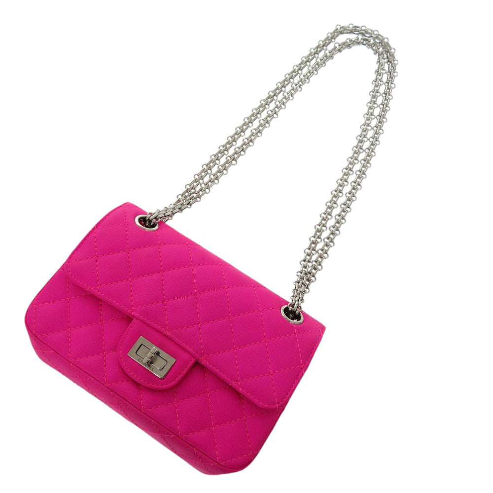 CHANEL Shoulder Bag Calfskin pink 2.55 Matrasse Women Used Authentic