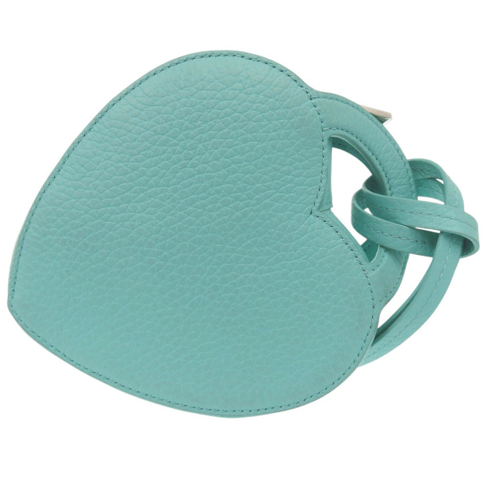 TIFFANY&Co. Coin case leather blue TIFFANY&Co. Pouch Return to TIFFANY&Co. Taurillon Clemence Heart-shaped Logo Coin Case Women Used Authentic