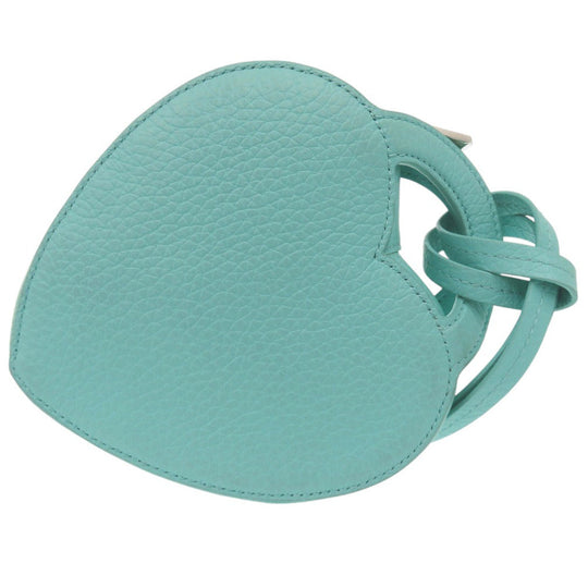 TIFFANY&Co. Coin case leather blue TIFFANY&Co. Pouch Return to TIFFANY&Co. Taurillon Clemence Heart-shaped Logo Coin Case Women Used Authentic