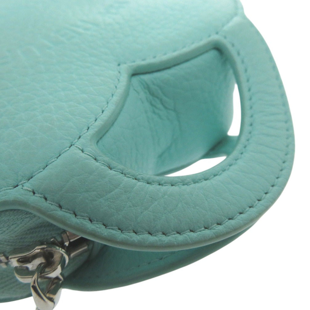 TIFFANY&Co. Coin case leather blue TIFFANY&Co. Pouch Return to TIFFANY&Co. Taurillon Clemence Heart-shaped Logo Coin Case Women Used Authentic