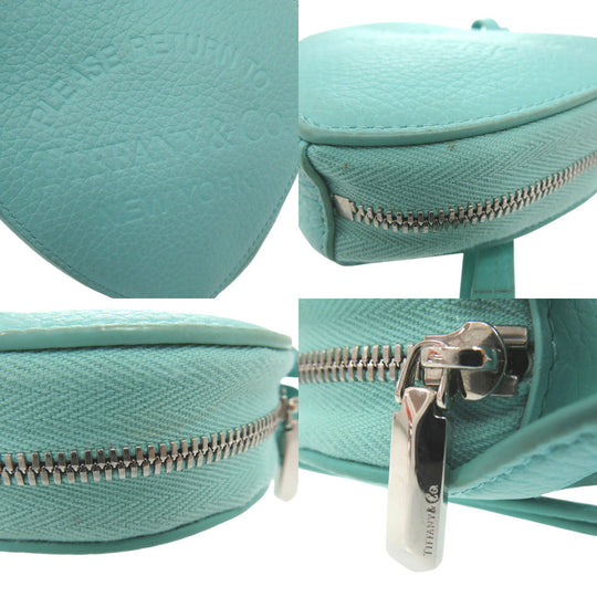 TIFFANY&Co. Coin case leather blue TIFFANY&Co. Pouch Return to TIFFANY&Co. Taurillon Clemence Heart-shaped Logo Coin Case Women Used Authentic