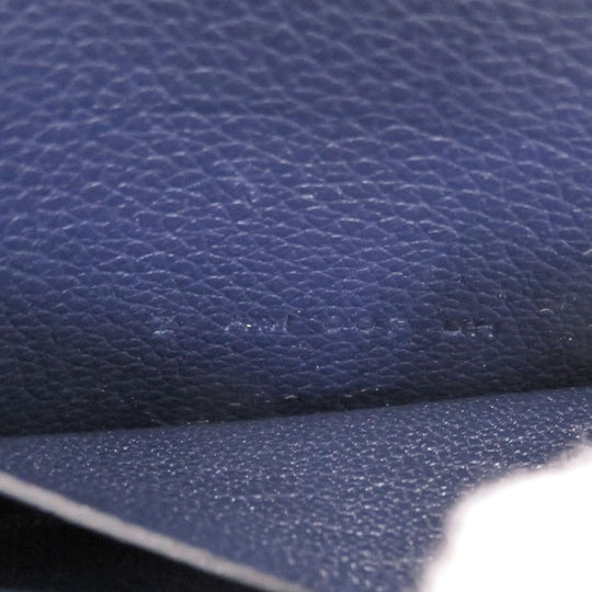 HERMES Coin case Evercolor Blue Safir Lowris Mini Women Used Authentic