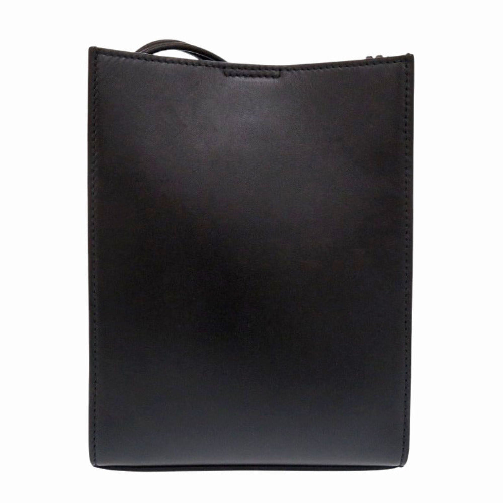 JIL SANDER Shoulder Bag leather black Tangle SM Women Used Authentic