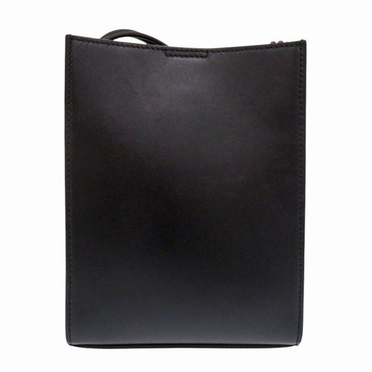 JIL SANDER Shoulder Bag leather black Tangle SM Women Used Authentic