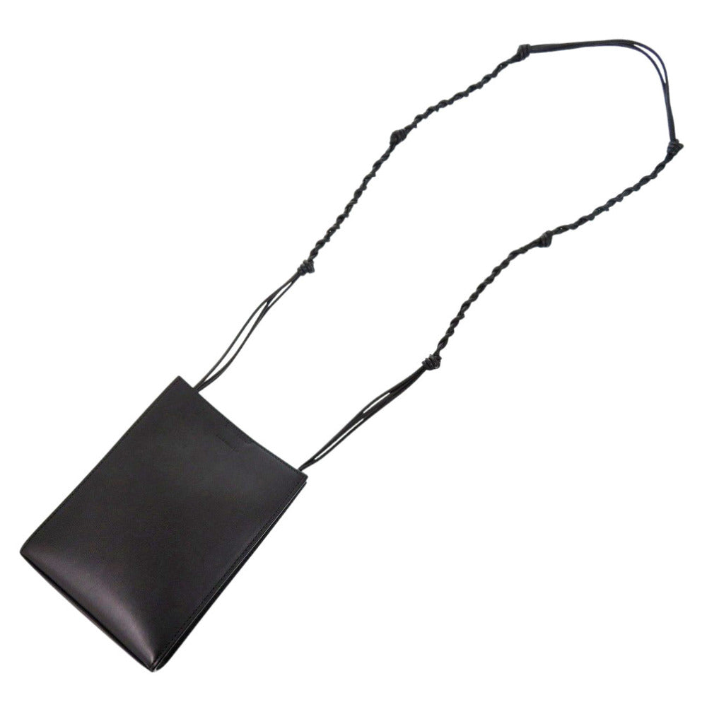 JIL SANDER Shoulder Bag leather black Tangle SM Women Used Authentic