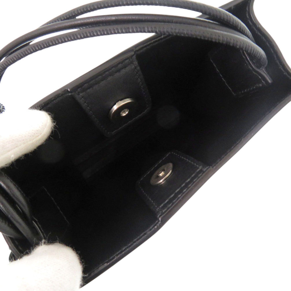 JIL SANDER Shoulder Bag leather black Tangle SM Women Used Authentic