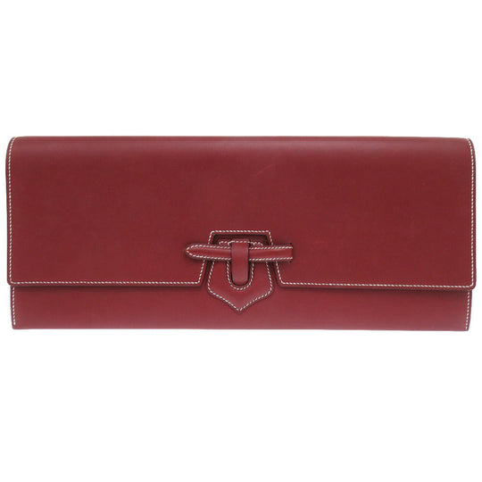 HERMES Clutch bag Vaux Chamonix Rouge ash Women(Unisex) Used Authentic