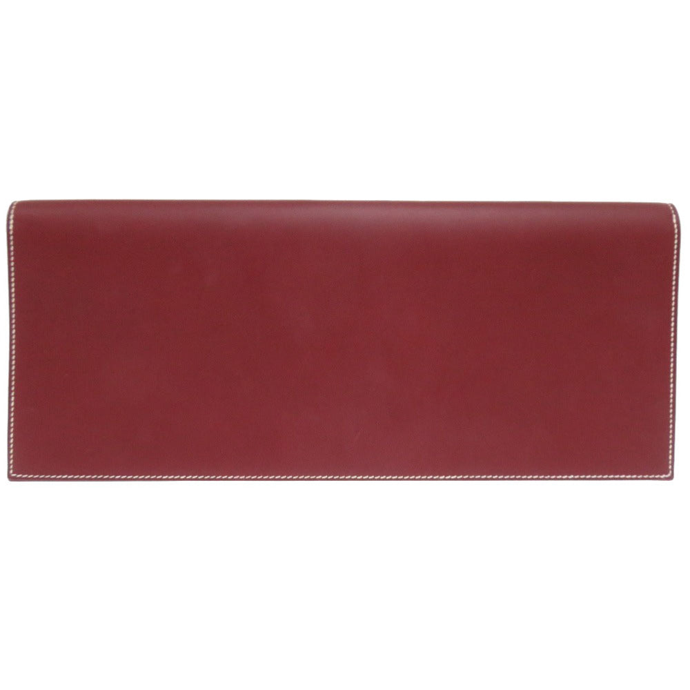 HERMES Clutch bag Vaux Chamonix Rouge ash Women(Unisex) Used Authentic