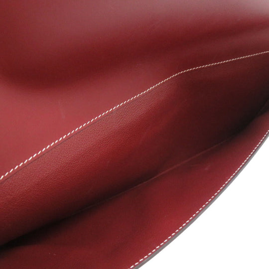 HERMES Clutch bag Vaux Chamonix Rouge ash Women(Unisex) Used Authentic