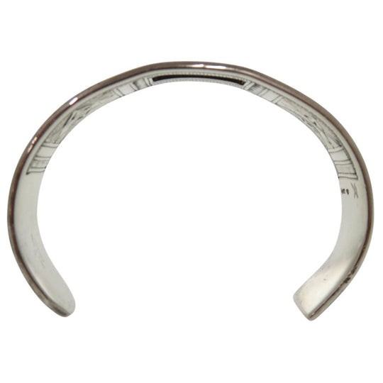 HERMES Bangle Silver925 Silver Hermes Touareg Bangle SV925 Ethnic Pattern unisex(Unisex) T5 Used Authentic