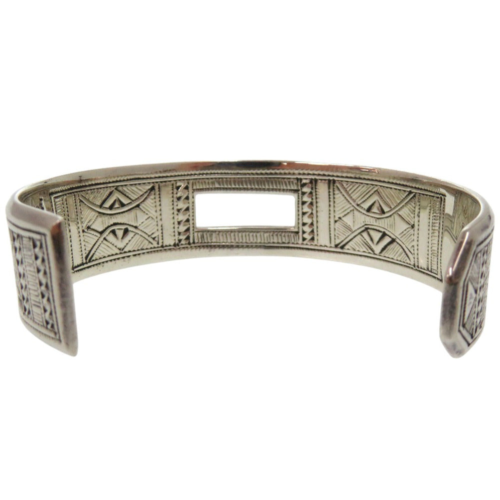 HERMES Bangle Silver925 Silver Hermes Touareg Bangle SV925 Ethnic Pattern unisex(Unisex) T5 Used Authentic