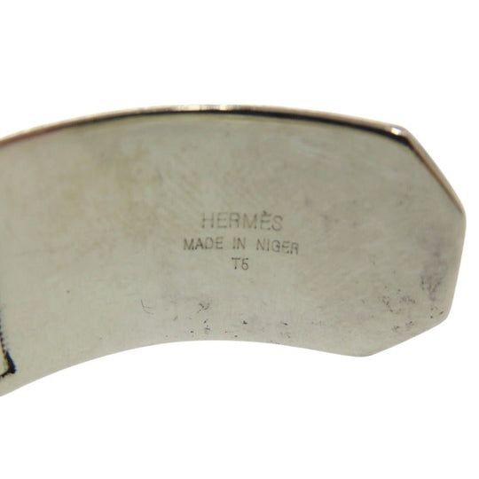 HERMES Bangle Silver925 Silver Hermes Touareg Bangle SV925 Ethnic Pattern unisex(Unisex) T5 Used Authentic