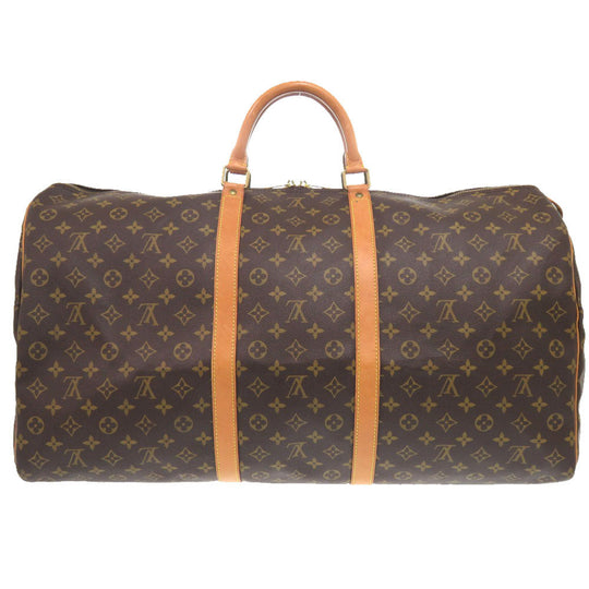 LOUIS VUITTON Boston Duffel bag M41422 Monogram canvas Brown Monogram Keepall 60 mens Used Authentic