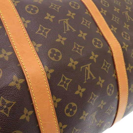 LOUIS VUITTON Boston Duffel bag M41422 Monogram canvas Brown Monogram Keepall 60 mens Used Authentic
