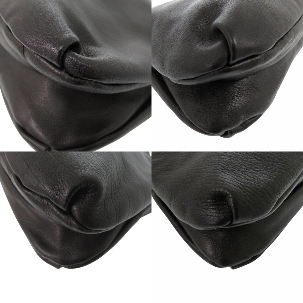 THE ROW Clutch bag W1280L97BLPL Calfskin black Bourse Clutch Women Used Authentic