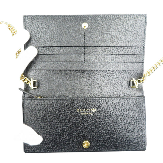 GUCCI Long Wallet Purse 621892 Crystal GG Red GUCCIxadidas Women Used Authentic