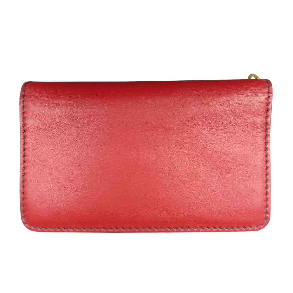 Christian Dior Long Wallet Purse 00-MA-0177 leather Red Women Used Authentic