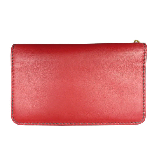 Christian Dior Long Wallet Purse 00-MA-0177 leather Red Women Used Authentic
