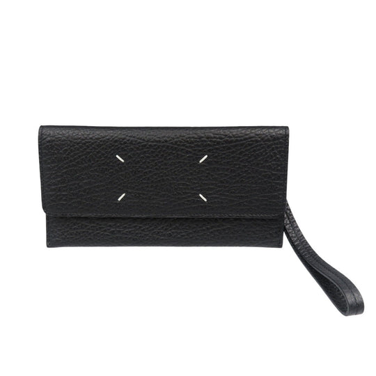 Maison Margiela Long Wallet Purse SA3TT0003 leather black unisex(Unisex) Used Authentic