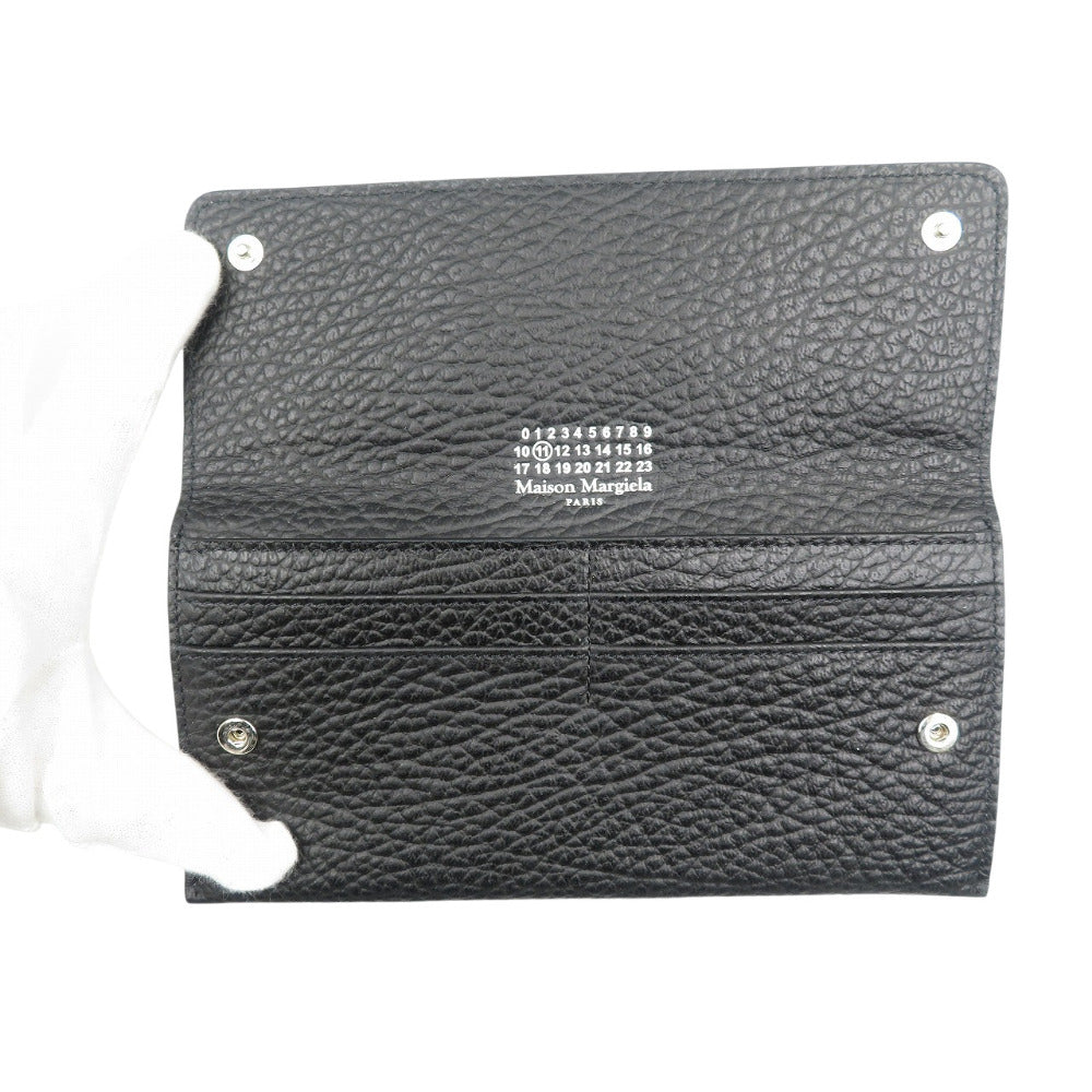 Maison Margiela Long Wallet Purse SA3TT0003 leather black unisex(Unisex) Used Authentic