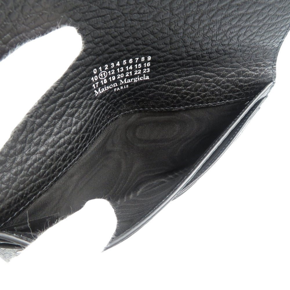 Maison Margiela Long Wallet Purse SA3TT0003 leather black unisex(Unisex) Used Authentic