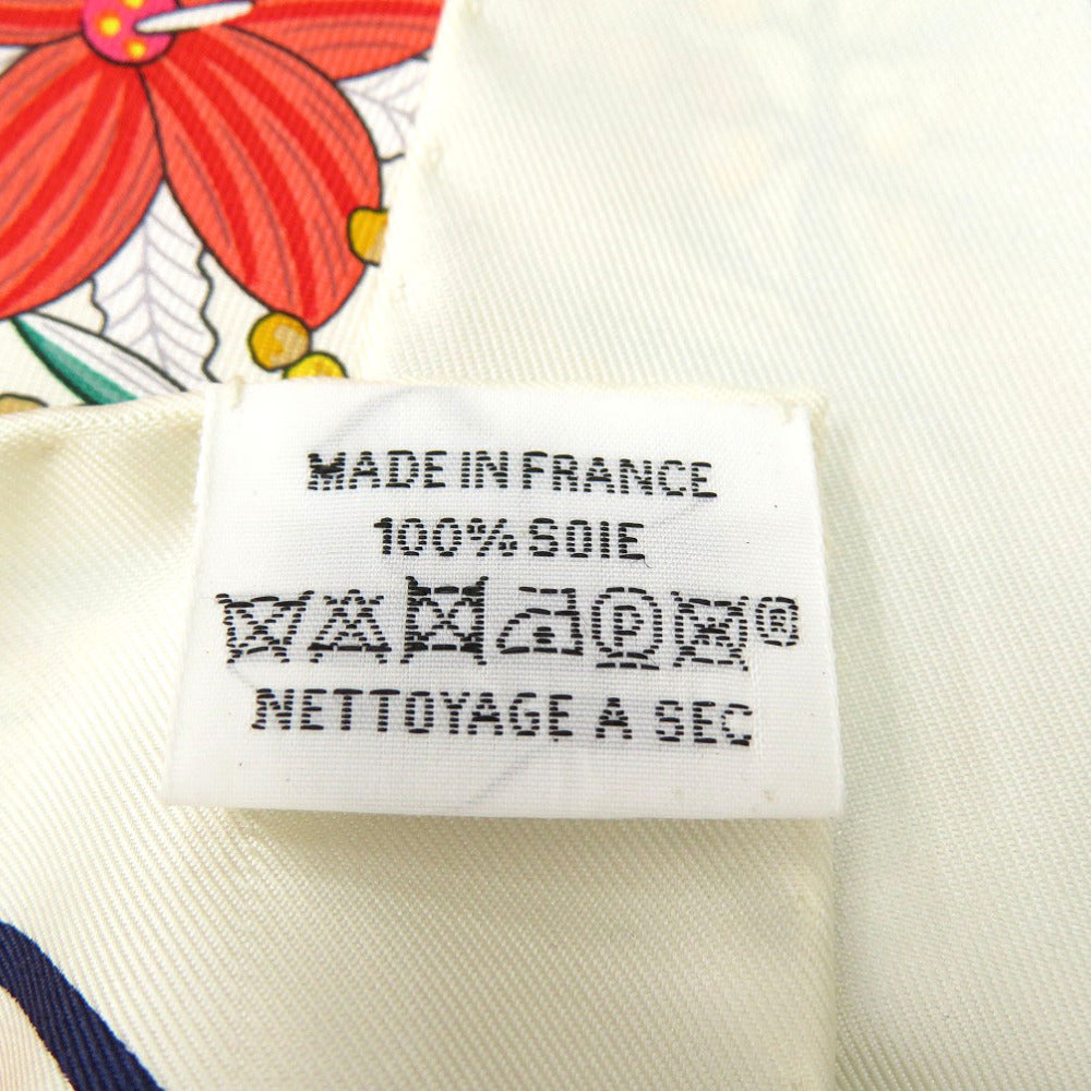 HERMES scarf silk GRIS Twill scarf cheetah Carre90 Double Face GUEPARDS BANDANA Women Used Authentic