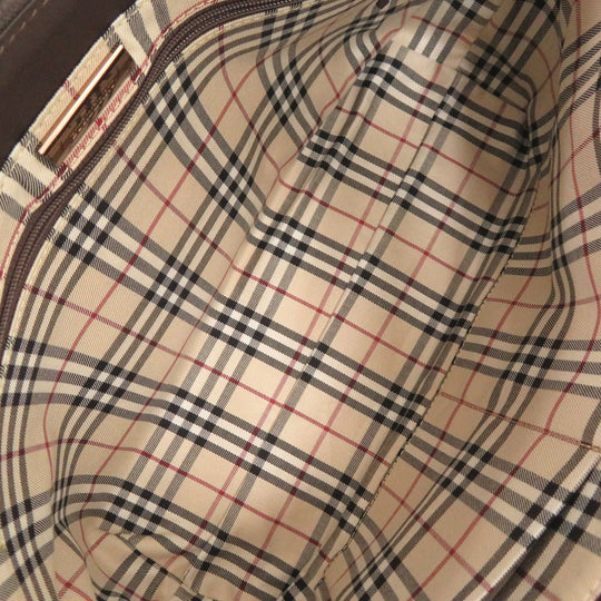 BURBERRY Handbag leather Brown